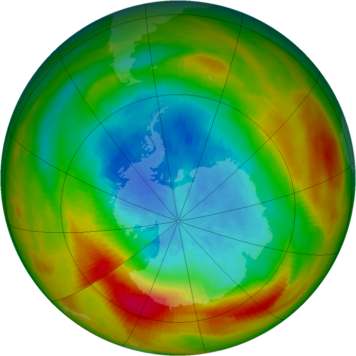 Antarctic ozone map for 22 September 1979